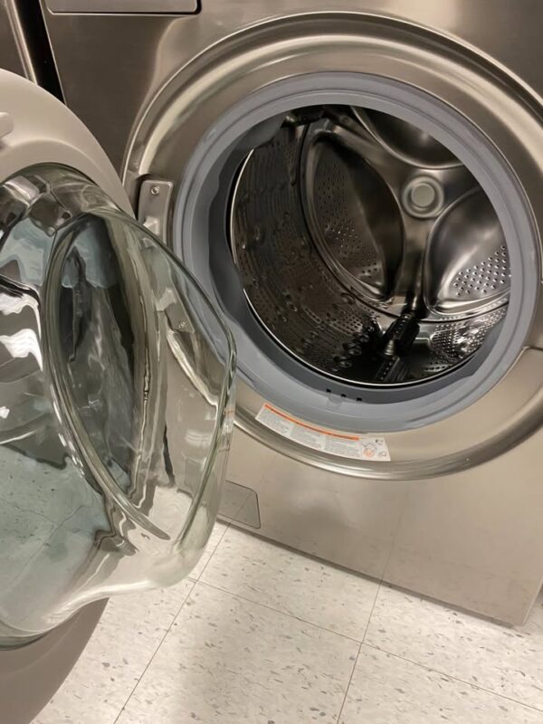 LG WashTower Stacked SMART Laundry Center 4.5 Cu.Ft. Front Load Washer & 7.4 Cu.Ft. Electric Dryer in Graphite Steel