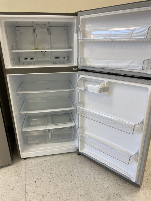 LG 24 cu. ft. Top Mount Freezer Refrigerator with Multi-Flow Air System in Stainless Steel, Garage Ready