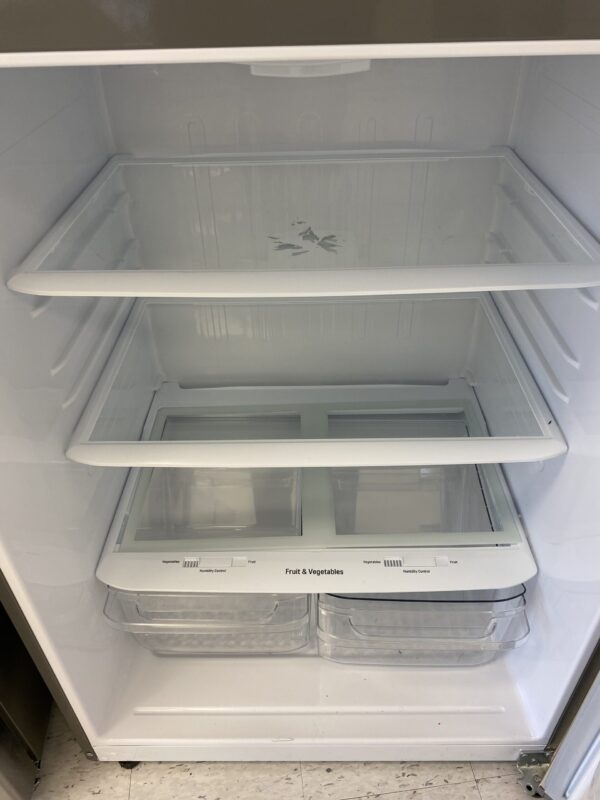 LG 24 cu. ft. Top Mount Freezer Refrigerator with Multi-Flow Air System in Stainless Steel, Garage Ready