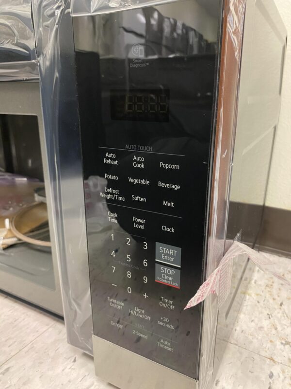 LG 1.8 cu. ft. 30 in. W Smart Over the Range Microwave Oven with EasyClean in PrintProof Stainless Steel 1000-Watt