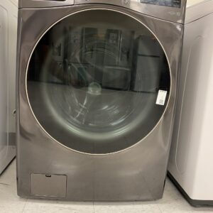 IMG_0214 LG 4.5 Cu. Ft. Stackable SMART Front Load Washer in Black Steel with Steam and TurboWash360 Technology