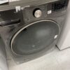 LG 4.5 Cu. Ft. Stackable SMART Front Load Washer in Black Steel with Steam and TurboWash360 Technology