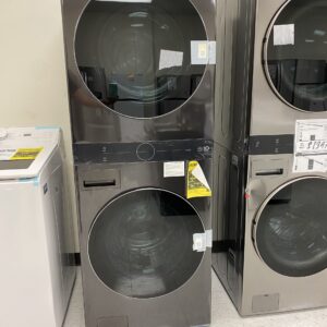IMG_0232 LG 5.0 cu. ft. Washer 7.8 cu. ft. Dual Inverter Heat Pump Ventless Dryer Electric Laundry Center in Black Steel