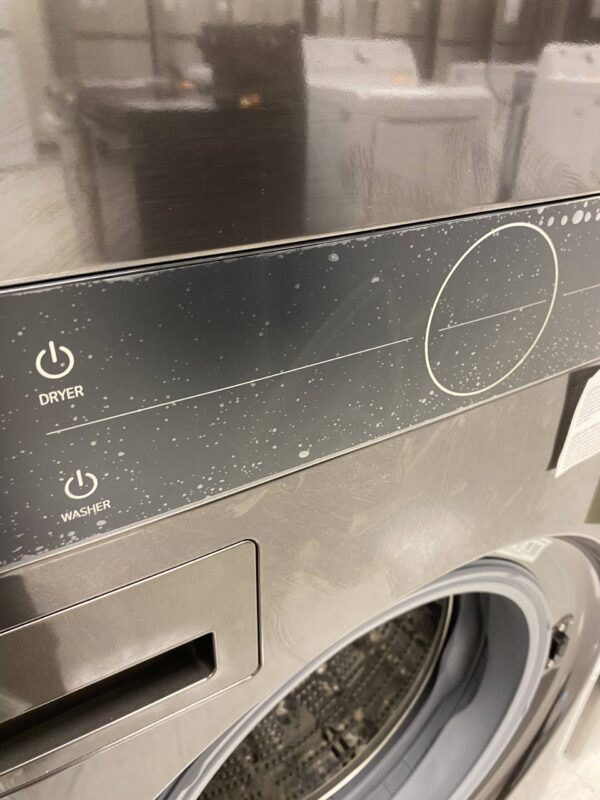 LG 5.0 cu. ft. Washer 7.8 cu. ft. Dual Inverter Heat Pump Ventless Dryer Electric Laundry Center in Black Steel