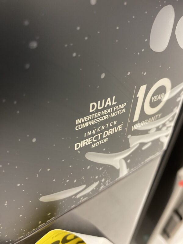 LG 5.0 cu. ft. Washer 7.8 cu. ft. Dual Inverter Heat Pump Ventless Dryer Electric Laundry Center in Black Steel