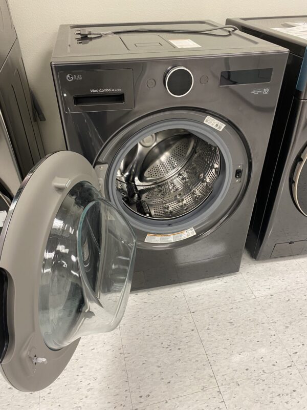 LG 5.0 cu. ft. Mega Capacity Smart Front Load Electric All-in-One Washer Dryer Combo with TurboWash360 WiFi in Black Steel