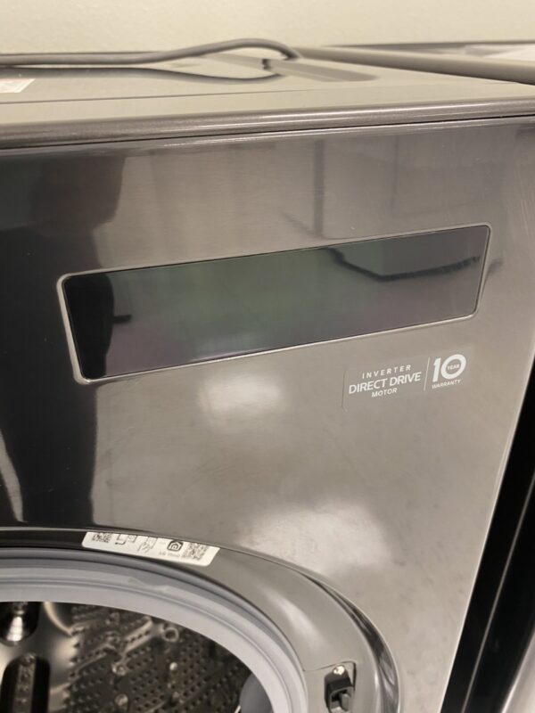 LG 5.0 cu. ft. Mega Capacity Smart Front Load Electric All-in-One Washer Dryer Combo with TurboWash360 WiFi in Black Steel