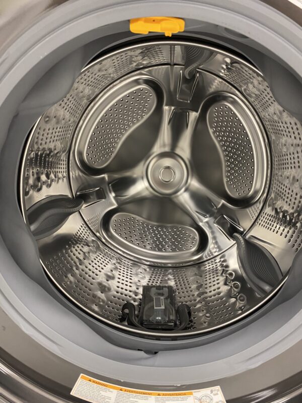LG 4.5 Cu. Ft. Stackable SMART Front Load Washer in Black Steel with Steam and TurboWash360 Technology