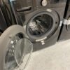 LG 4.5 Cu. Ft. Stackable SMART Front Load Washer in Black Steel with Steam and TurboWash360 Technology