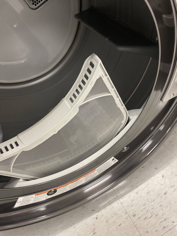 IMG_0276 LG 7.4 Cu. Ft. Vented SMART Stackable Electric Dryer in Black Steel with TurboSteam and Sensor Dry Technology