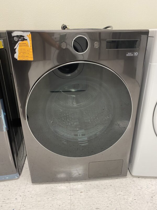 LG 7.8 cu. ft. Dual Invert Heat Pump ventless Electric Dryer with DirectDrive Motor, AI Sensor Dry in Black Stainless Steel