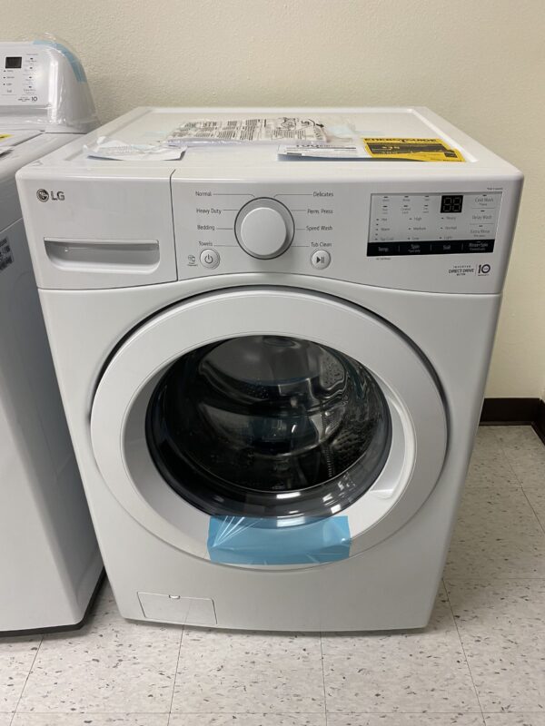 IMG_0311 LG 4.5 Cu. Ft. Stackable Front Load Washer in White with Coldwash Technology