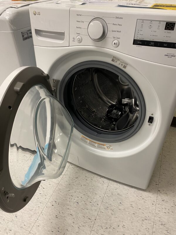 IMG_0313 LG 4.5 Cu. Ft. Stackable Front Load Washer in White with Coldwash Technology