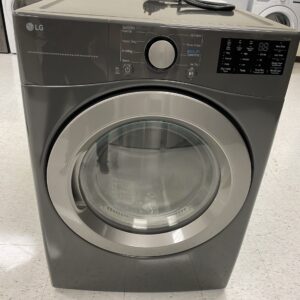 LG 7.4 cu. ft. Vented Stackable Electric Dryer in Middle Black with Sensor Dry Technology