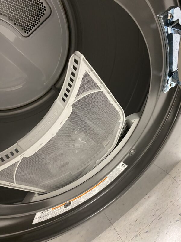 LG 7.4 cu. ft. Vented Stackable Electric Dryer in Middle Black with Sensor Dry Technology