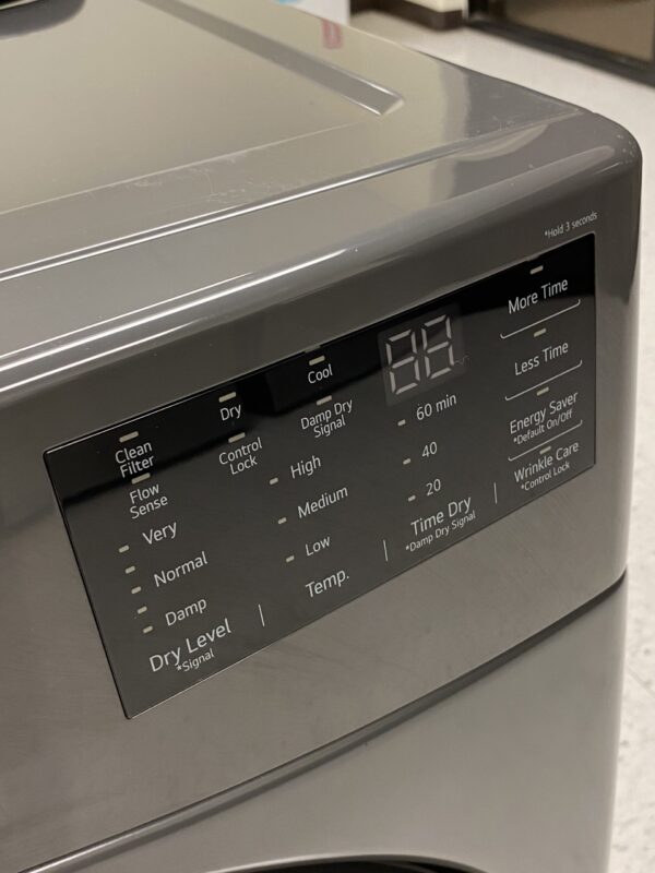 LG 7.4 cu. ft. Vented Stackable Electric Dryer in Middle Black with Sensor Dry Technology