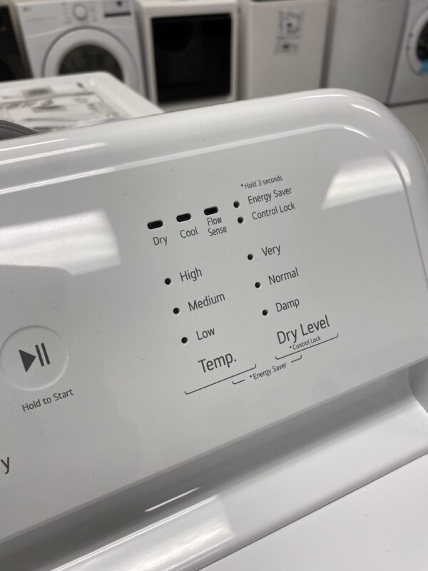 IMG_0332 LG 7.3 Cu.Ft. Vented Electric Dryer in White with Sensor Dry Technology