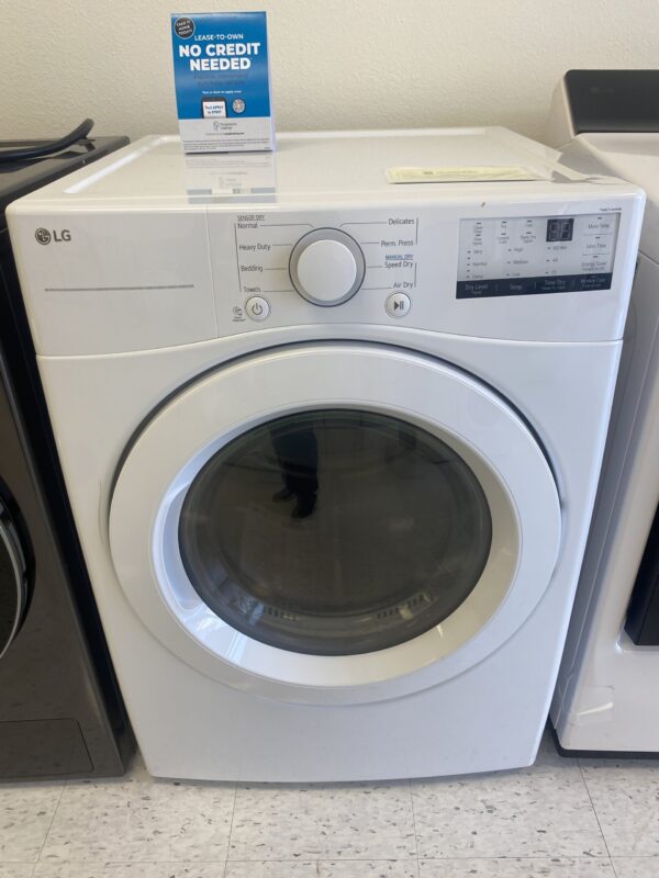 LG 7.4 Cu. Ft. vented Stackable Electric Dryer in White with Sensor Dry