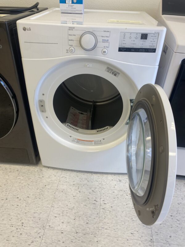 LG 7.4 Cu. Ft. vented Stackable Electric Dryer in White with Sensor Dry