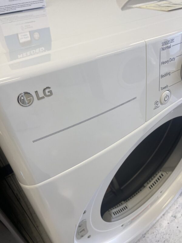 LG 7.4 Cu. Ft. vented Stackable Electric Dryer in White with Sensor Dry