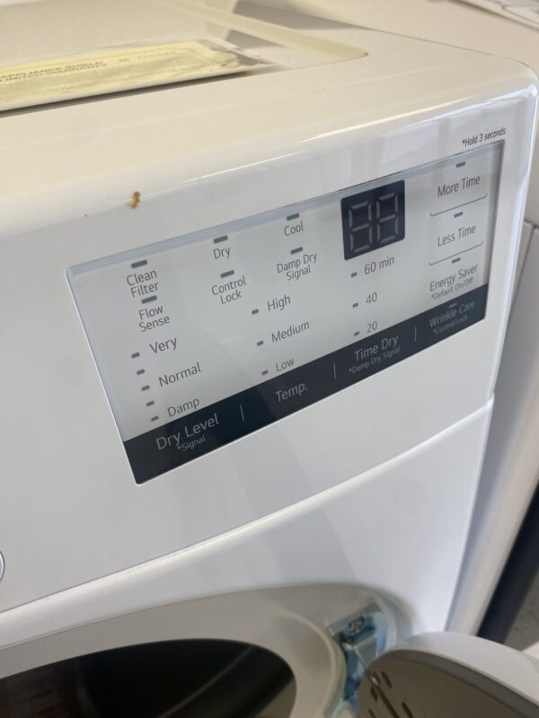 LG 7.4 Cu. Ft. vented Stackable Electric Dryer in White with Sensor Dry