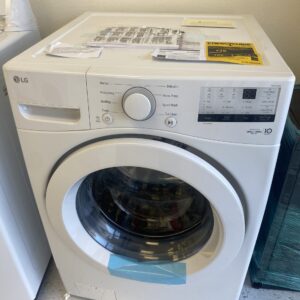 IMG_0433 LG 4.5 Cu. Ft. Stackable Front Load Washer in White with Coldwash Technology
