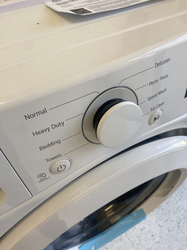 IMG_0437 LG 4.5 Cu. Ft. Stackable Front Load Washer in White with Coldwash Technology