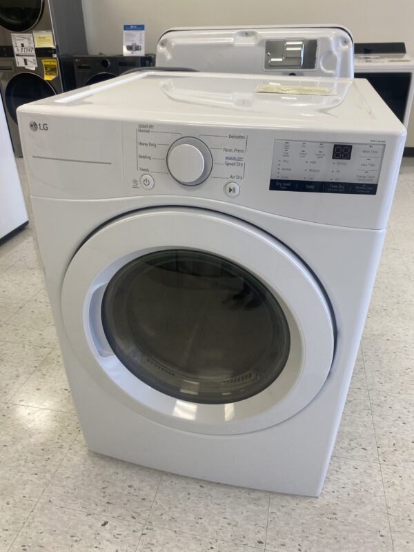 LG 7.4 Cu. Ft. vented Stackable Electric Dryer in White with Sensor Dry
