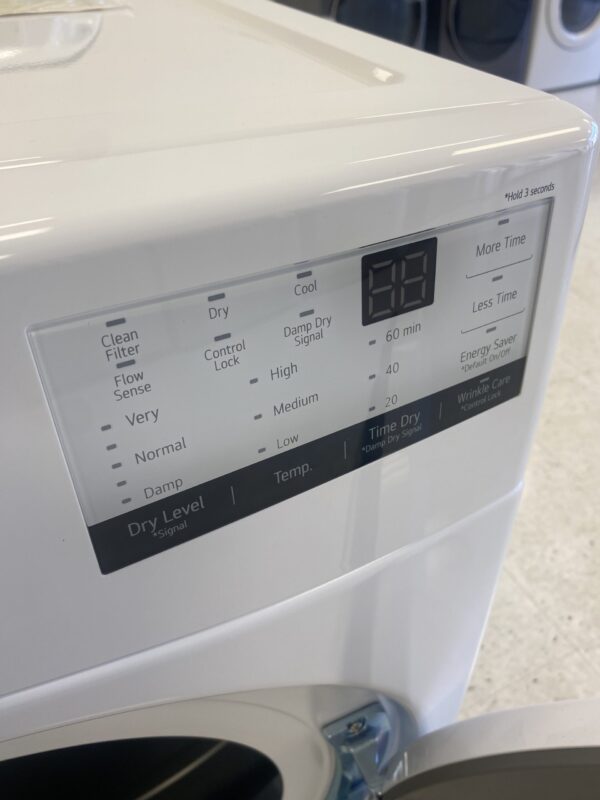 LG 7.4 Cu. Ft. vented Stackable Electric Dryer in White with Sensor Dry