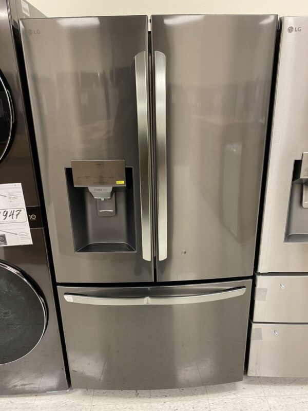 LG 28 cu. ft. 3 Door French Door Refrigerator with Ice and Water Dispenser and Craft Ice in Black Stainless Steel