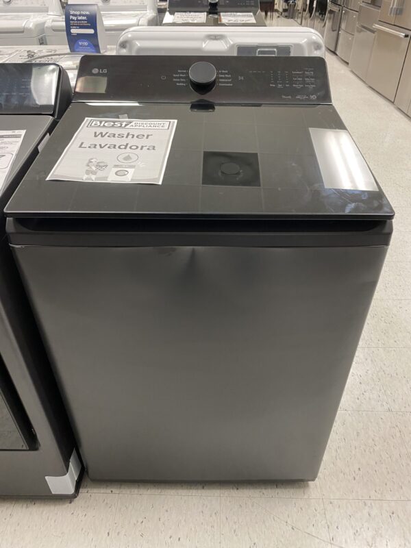 LG 5.5 cu. ft. SMART Top Load Washer in Matte Black with Impeller, Easy Unload and TurboWash3D Technology