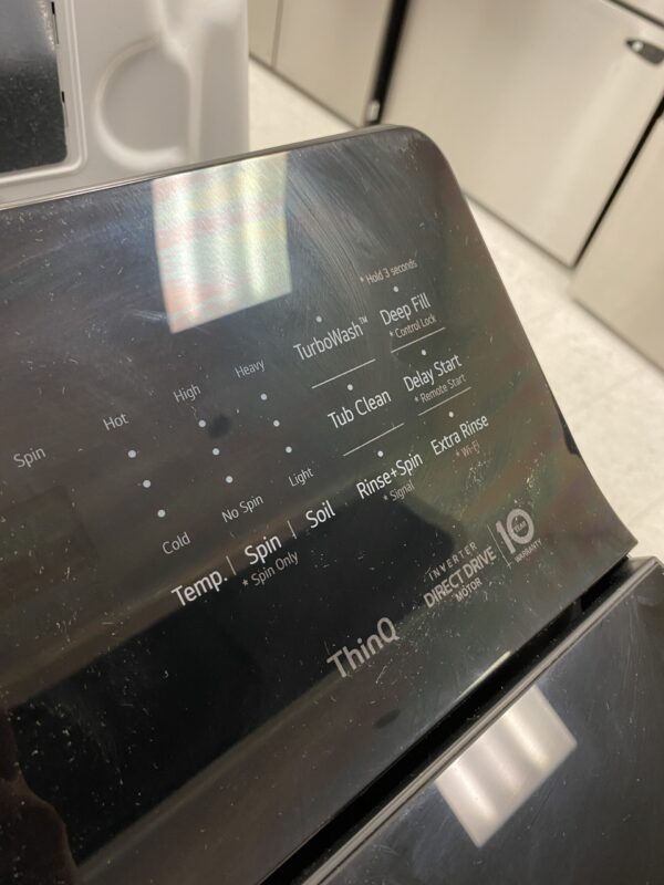 LG 5.5 cu. ft. SMART Top Load Washer in Matte Black with Impeller, Easy Unload and TurboWash3D Technology