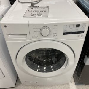 LG 4.5 Cu. Ft. Stackable Front Load Washer in White with Coldwash Technology
