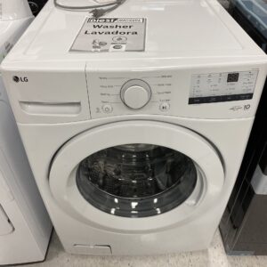 IMG_0956 LG 4.5 Cu. Ft. Stackable SMART Front Load Washer in White with Steam and TurboWash360 Technology