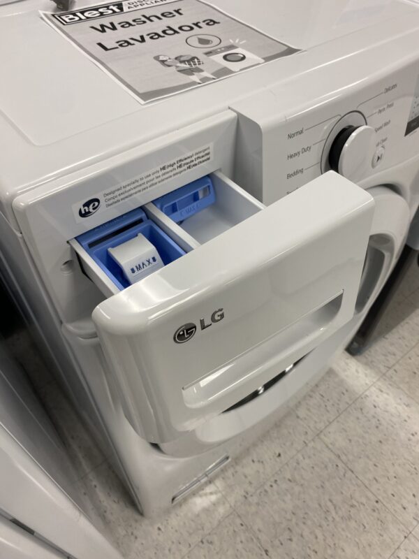 LG 4.5 Cu. Ft. Stackable Front Load Washer in White with Coldwash Technology