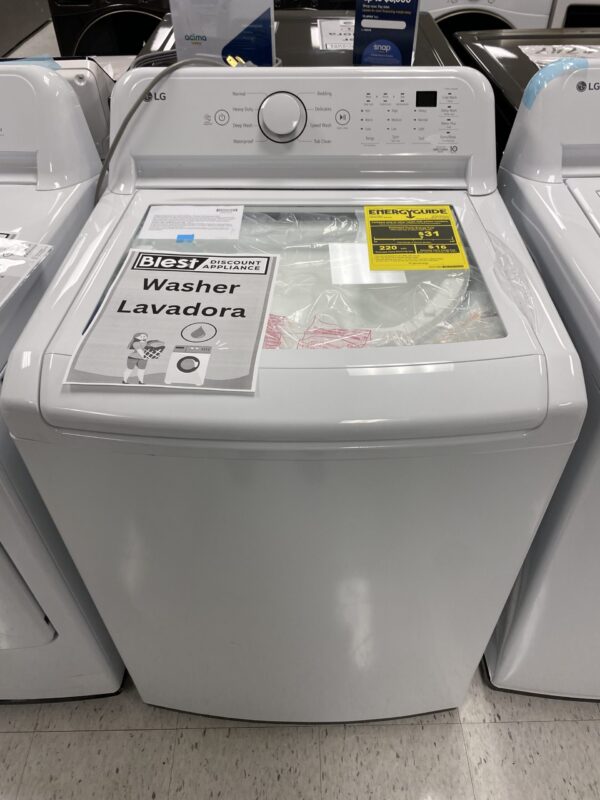 LG 4.5 Cu. Ft. Top Load Washer in White with Impeller, NeveRust Drum and TurboDrum Technology