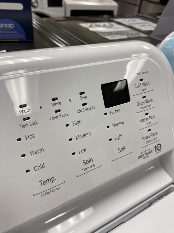 LG 4.5 Cu. Ft. Top Load Washer in White with Impeller, NeveRust Drum and TurboDrum Technology