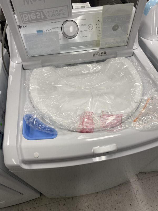 LG 4.5 Cu. Ft. Top Load Washer in White with Impeller, NeveRust Drum and TurboDrum Technology