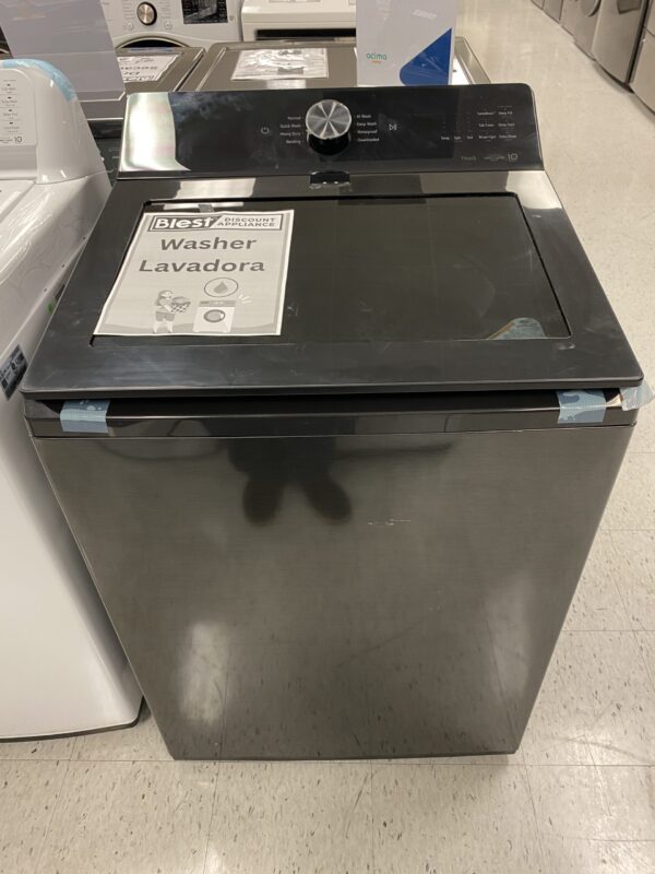 LG 5.0 cu.ft. SMART Top Load Washer in Platinum Black with TurboWash, Easy Unload and AI Sensing