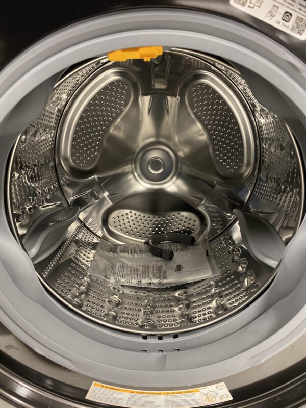 LG 4.5 Cu. Ft. Stackable SMART Front Load Washer in Black Steel with Steam and TurboWash360 Technology