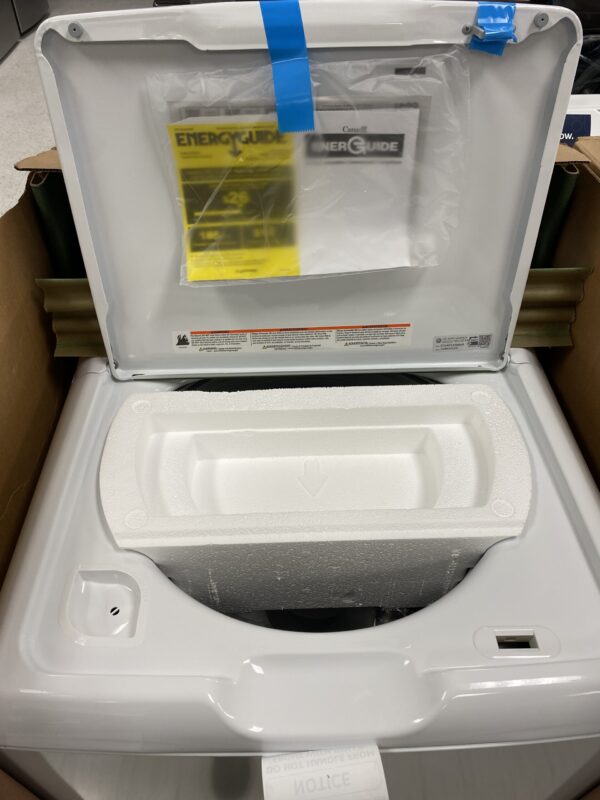 GE 4.5 cu. ft. Top Load Washer in White with Dual Action Agitator and Cold Plus, Sanitize with Oxi