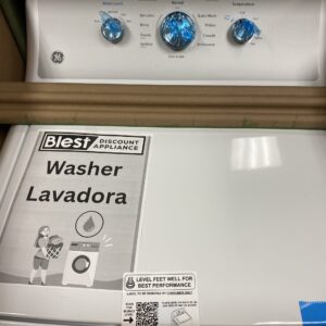 GE 4.3 cu. ft. Top Load Washer in White with Dual Action Agitator and Cold Plus, Sanitize with Oxi