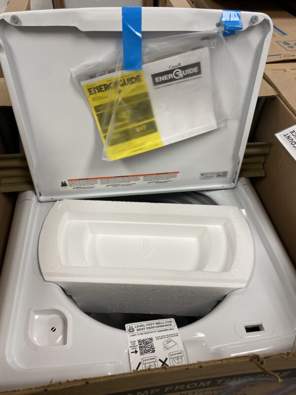 GE 4.3 cu. ft. Top Load Washer in White with Dual Action Agitator and Cold Plus, Sanitize with Oxi