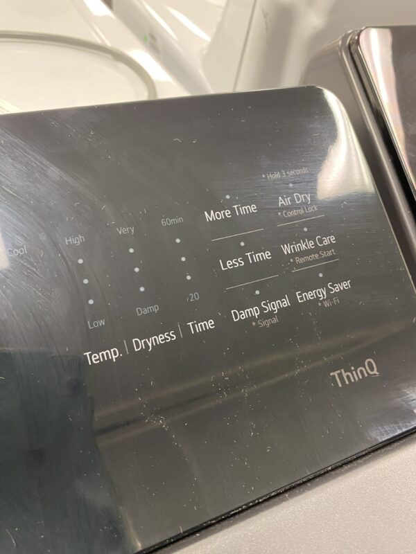 LG 7.3 cu. ft. Vented SMART Electric Dryer in Matte Black with EasyLoad Door and Sensor Dry Technology