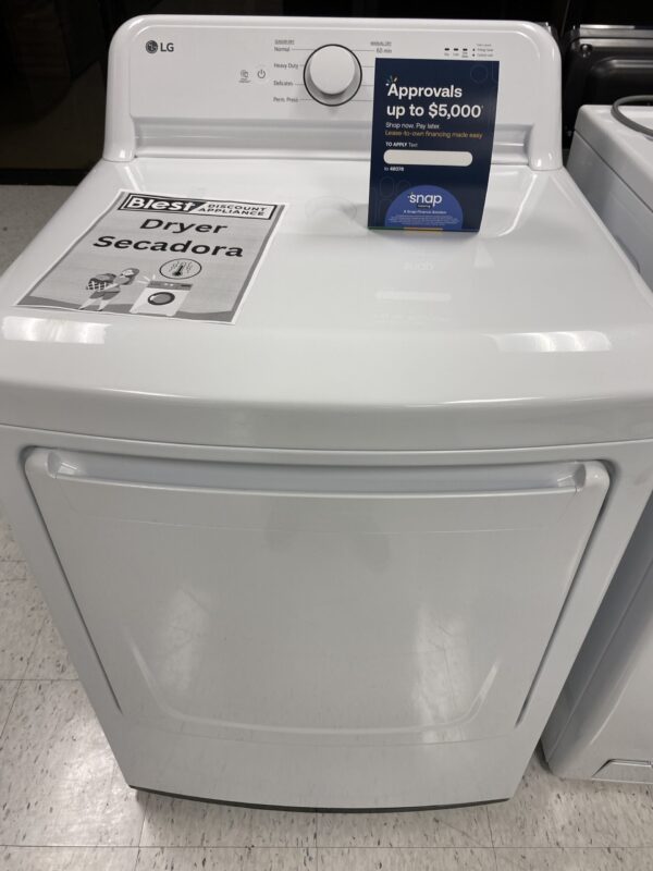 LG 7.3 Cu.Ft. Vented Electric Dryer in White with Sensor Dry Technology