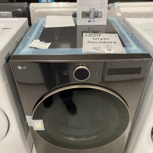 LG 7.4 cu. ft. Vented Stackable SMART Electric Dryer in Black Steel with TurboSteam and AI Sensor Dry Technology