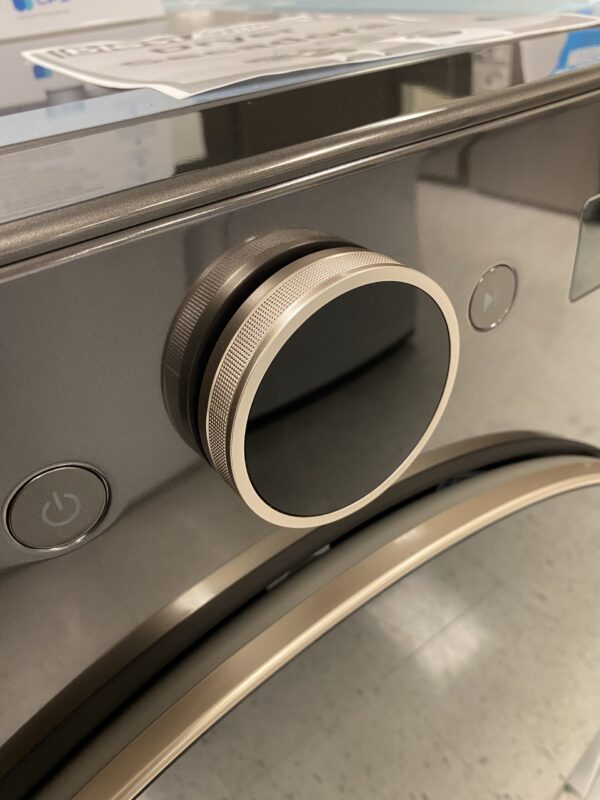 LG 7.4 cu. ft. Vented Stackable SMART Electric Dryer in Black Steel with TurboSteam and AI Sensor Dry Technology