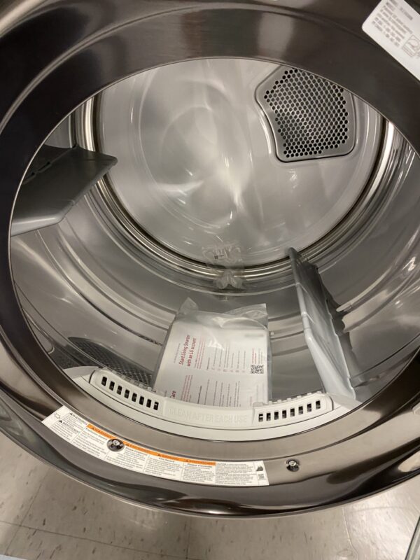 LG 7.4 cu. ft. Vented Stackable SMART Electric Dryer in Black Steel with TurboSteam and AI Sensor Dry Technology