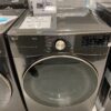LG 7.4 Cu. Ft. Vented SMART Stackable Electric Dryer in Black Steel with TurboSteam and Sensor Dry Technology