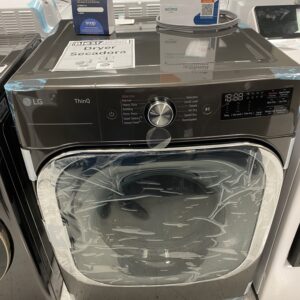 LG 9.0 cu. ft. Vented SMART Stackable Electric Dryer in Black Steel with TurboSteam and Sensor Dry Technology
